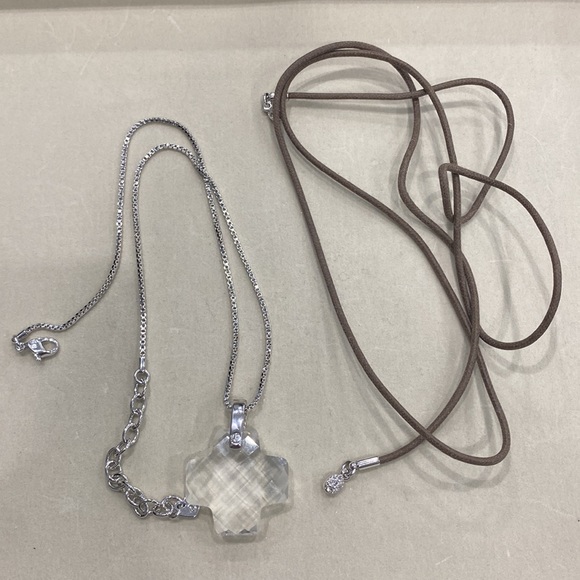 Swarovski Thick Cross Pendant Necklace - Picture 4 of 5